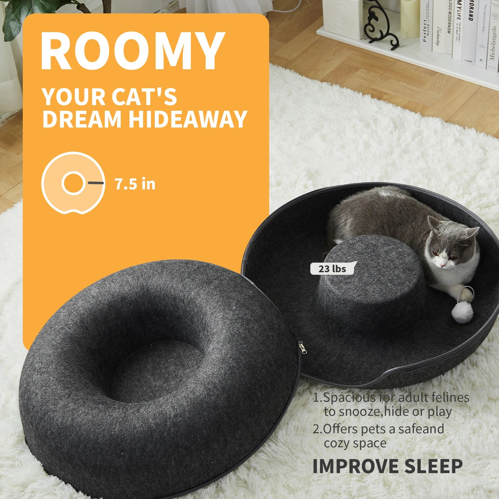 Large Donut Cat Bed